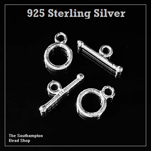 925 Silver 8mm Toggle Clasps